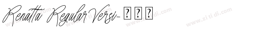 Renatta RegularVersi字体转换